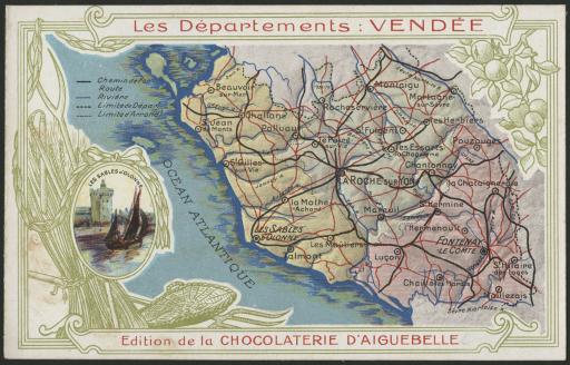 Vendée. - Carte des infrastructures du département (vue 1), cartes touristiques (vues 2-8) / J.P.Pinchon (vue 4), Claude Suire-Thomas (vues 5-6) .